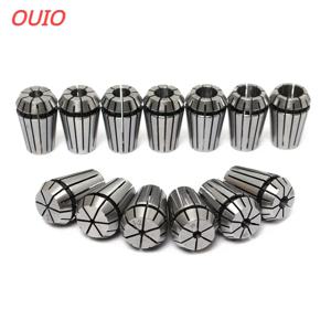 OUIO ER11 ER16 ER20 1/4MM 6.35MM 1/8MM 3.175MM 0.008 스프링 콜레트 CNC 조각 기계 선반 도구 용 고정밀 콜레트 세트