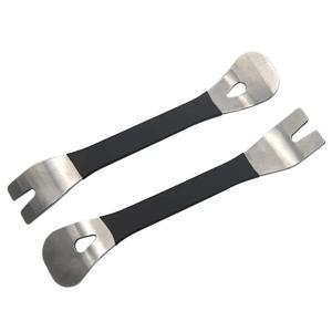 1PC 자동차 인테리어 클립 패널 트림 스테인레스 스틸 프라이 플레이트 버클 드라이버 자동차 수정 오디오 네비게이션 센터 제거