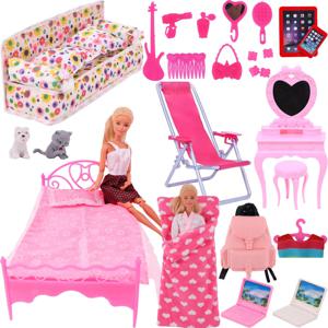 Barbiees 인형 의류 액세서리 침대 거울 1/6 인형 집 장식 Bjd 인형 액세서리, 바비 인형 용 음식 헬멧