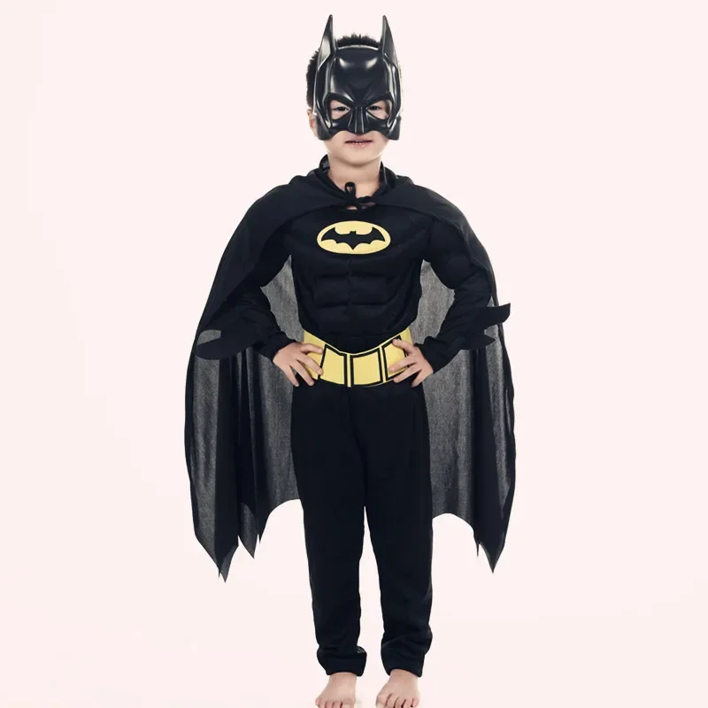 어린이 소년 박쥐 남자 의상 Batboy 멋진 검은 슈퍼 히어로 코스프레 어린이 의상 복장 만화 가장 무도회 저녁