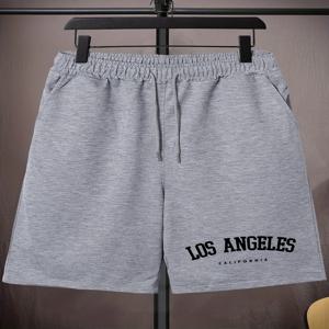 로스앤젤레스 프린트 남성용 루즈한 대형 드로스트링 캐주얼 미니멀리스트 반바지 Streettshirt 개별 캐주얼 의류