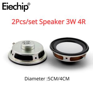 2pcs 미니 스피커 3W 4R 직경 5CM/4CM 미니 앰프 라우드 스피커 트럼펫 Arduino 키트 용 3 와트 4 옴 40mm 스피커