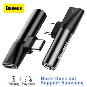 Baseus L41 Type-C ~ 3.5mm 잭 오디오 케이블 이어폰 분배기 어댑터 Xiaomi Huawei USB C 충전기 Aux 커넥터 어댑터