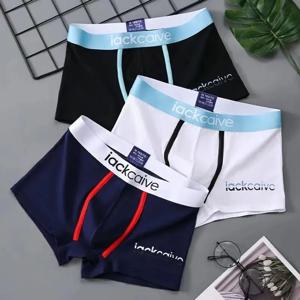 3Pcs 남성 팬티 코튼 남성 속옷 복서 통기성 남자 복서 인쇄 속옷 편안한 반바지 남성 속옷 M-3XL