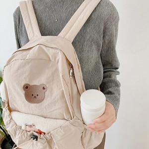 INS 외출을위한 미니멀리스트 만화 어린이 배낭 부모를위한 다기능 편리한 보관 어린이 엄마 가방 2024