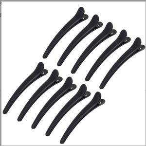 10 개/대 플라스틱 가장자리 클립 머리핀 액세서리 플러스 크기 8CM 물고기 부리 클립 머리와 오리 부리 클립 머리핀 헤어 스타일링 도구