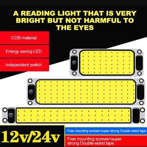 LED 12-24V 자동차 독서 LED 야간 스트립 조명 인테리어 조명 천장 조명 밴 트럭 트럭 캠핑카 보트에 대한 켜기 끄기 스위치