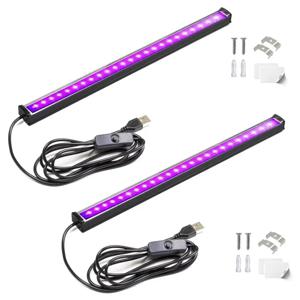 바디 페인팅을위한 6W USB 자외선 블랙 라이트 바 블랙 라이트 태피스트리 포스터 글로우 파티 T5 튜브 UV 스트립 조명 캐비닛