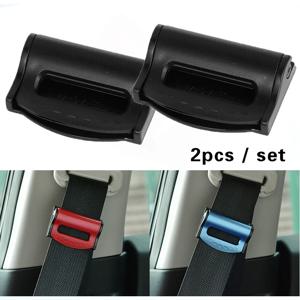 2PCS 플라스틱 강력한 조정 가능한 자동차 안전 벨트 클립 미끄럼 방지 안전 벨트 버클 간단한 클램프 고정 클립 자동차 스타일링