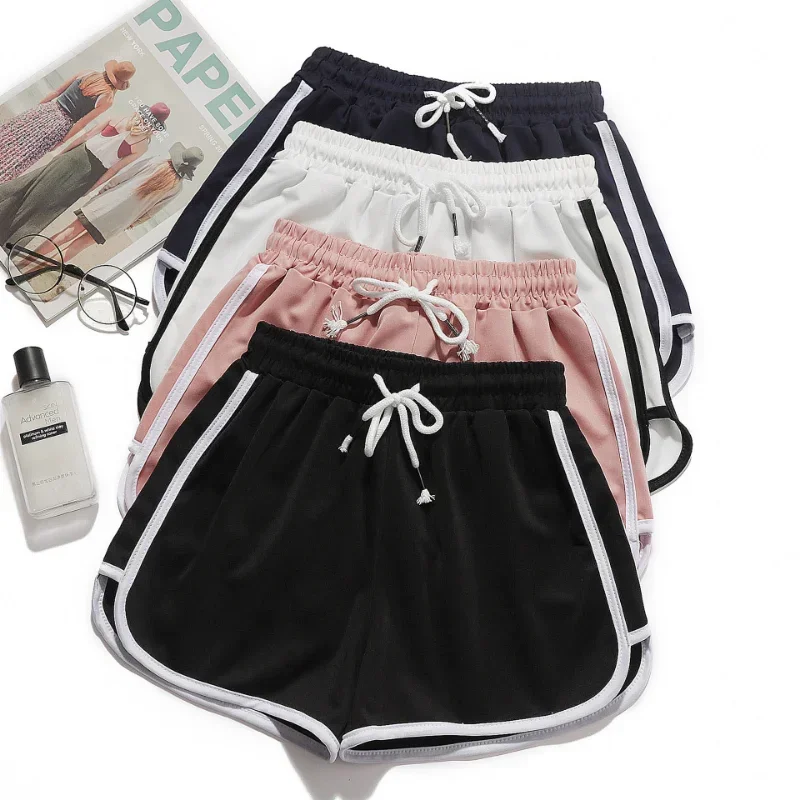 여름 캐주얼 바지 숙녀 소녀 반바지 streetwear 여성 여성 피트니스 조깅 스포츠 러닝 통기성 플러스 사이즈 짧은 바지