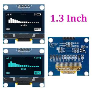 텐스타 로봇 OLED 디스플레이 모듈, 화이트 블루 컬러 드라이브 칩, SH1106, 128x64, 1.3 인치 LCD IIC I2C 통신, 1.3 인치