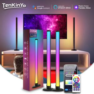 RGB 주변 조명 WIFI 블루투스 양면 발광 24 키 원격 제어 지능형 App LED 데스크탑 조명 주변 조명