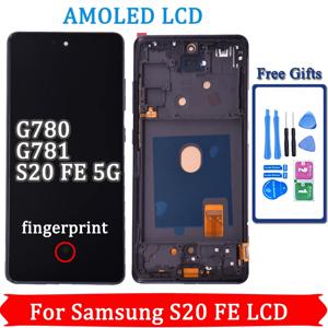 6.5 ''삼성 S20 FE S20 팬 에디션 용 AMOLED S20 FE 5G SM-G780F SM-G781B LCD 용 LCD 디스플레이 터치 디지타이저 어셈블리
