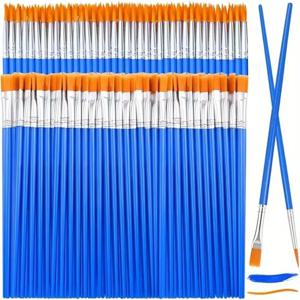 30pcs 작은 좋은 나일론 머리 세부 플랫 페인트 브러시 그리기 수채화 브러쉬 페인트 브러쉬 펜 학생 미술 편지지
