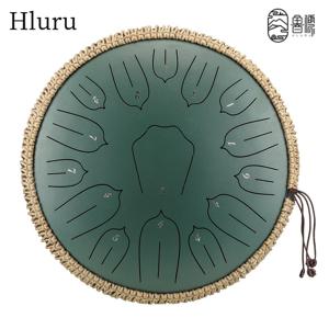 Hluru 뮤직 드럼 15 노트 글루코폰 스틸 텅 드럼 13 인치 15 노트 D 톤 미묘한 드럼 타악기