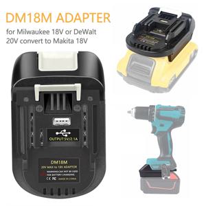 Milwaukee용 DM18M 배터리 어댑터, Dewalt to Makita Bl1830 Bl1850 배터리 변환, 20V ~ 18V