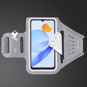 HAISSKY 러닝 스포츠 완장 가방 iPhone 16 15 14 13 12 Pro Max 15 Plus Xiaomi 지퍼 이어폰 포켓 운동 전화 팔 가방