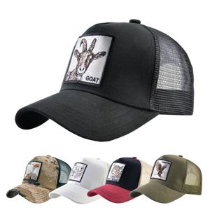 자수 염소 패치와 패션 트럭 모자 사계절 Snapback 야구 모자 남성 여성 조정 가능한 바이저 모자