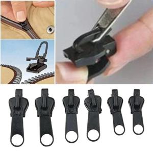 6pcs 인스턴트 지퍼 유니버설 인스턴트 수정 수리 키트 교체 우편 슬라이더 치아 다기능 의류 교체 지퍼