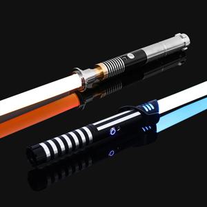 Luke RGB 16 색 가변 금속 핸들 광선 검, 사운드 효과 FX 결투 광선 검 금속 알루미늄 핸들 광선 검