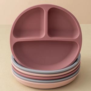 1PCS 아기 빨판 실리콘 식사 접시 BPA 무료 어린이 요리 흡입 유아 훈련 식기 어린이 먹이 그릇 아기 물건