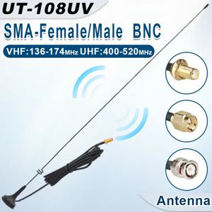 UT-108UV 워키토키 자동차 안테나 마그네틱 SMA-F 듀얼 밴드 UHF VHF, Baofeng UV-5R TYT WOUXUN Quansheng UV-K5 8 양방향 라디오