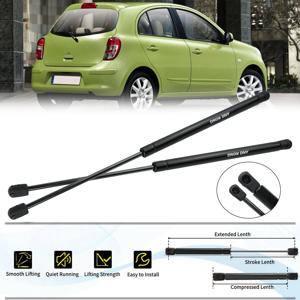 닛산 Micra IV MK4 K13 10-13 HB 후면 부츠 테일게이트 가스 스트럿용 2개 904501 HB0A