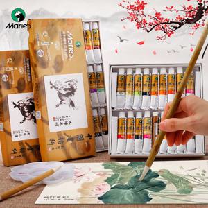 마리의 중국어 회화 안료 컬러 튜브 수채화 세트 학생, 초보자 및 회화를 위한 5/12ML 12색