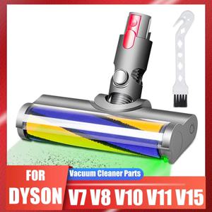 다이슨 V7 V8 V11 V10 V15 진공 청소기 전기 브러시 소프트 롤러 브러시 교체 부품 용 LED 바닥 노즐 브러시