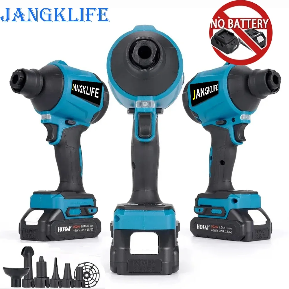 노즐 먼지 제거 기계가있는 6IN1 무선 공기 송풍기 Makita 18V 배터리 용 다기능 먼지 송풍기 팽창기 진공 도구