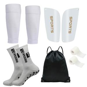 5PCS 세트 Drawstring 볼 가방 남자 여자 야외 축구 축구 양말 사이클링 다리 커버 신 패드 훈련 생크 보드 붕대