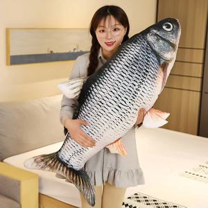 1pc 40/60cm 3D 시뮬레이션 금 물고기 플러시 장난감 부드러운 동물 잉어 플러시 베개 크리 에이 티브 소파 베개 쿠션 선물 어린이 장난감