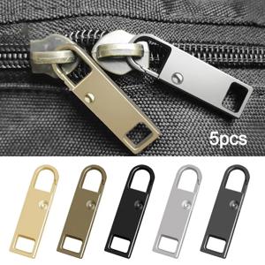 5PCS 금속 우편 풀러 교체 탭 지퍼 슬라이더 헤드 지퍼 헤드 분리형 배낭 지갑 수리 재봉 액세서리