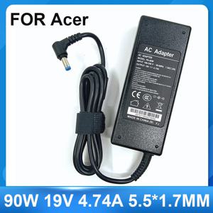 AC 어댑터 90W 19V 4.74A 5.5x1.7mm 노트북 어댑터 충전기 ACER ASPIRE 5750G 5755G 7110 9300 E1-531 E1-571G M5-581G V5-571