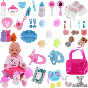인형 의류 액세서리 기저귀 미니 세면 용품 43cm Baby Reborn & 18inch American Doll Girls, 우리 세대 플라스틱 젖꼭지