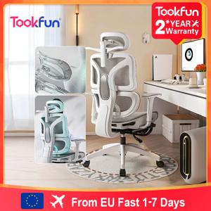 Tookfun 인체 공학적 의자 허리 지원 사무실 의자 4D 팔걸이 컴퓨터 게임 좌석 리프트 회전 의자 홈 가구 3D 머리 받침