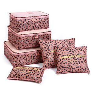 6 PCS 여행용 수납 가방 세트 의류 깔끔한 주최자 옷장 가방 파우치 여행 주최자 가방 케이스 신발 포장 큐브 가방