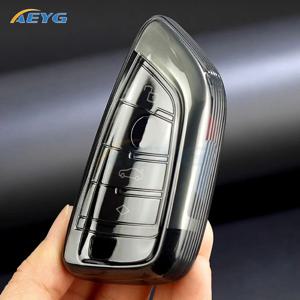 부드러운 TPU 자동차 원격 키 케이스 커버 셸 Fob BMW X1 X3 X5 X6 X7 1 3 5 6 7 시리즈 G20 G30 G11 F15 F16 G01 G02 F48 열쇠가없는 가방