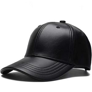 남여 솔리드 남자 여자 야구 모자 PU 가죽 힙합 Snapback 모자 남자 여자 야구 모자 조정 가능한 태양 모자 트럭 모자