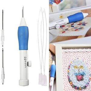 자수 펀치 바늘 키트 바느질 도구 세트 매직 자수 바늘 펜 직조 도구 뜨개질 DIY 바느질 도구