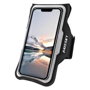HAISSKY iPhone 16 15 14 13 12 Pro Max 15 Plus Samsung S24 Ultra Xiaomi 벨트 암 백 파우치 용 초박형 러닝 스포츠 완장