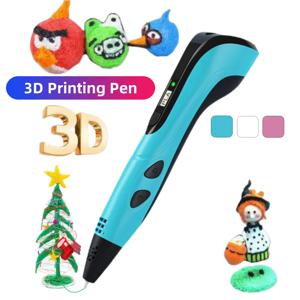 LED 디스플레이와 3D 인쇄 펜 어린이를위한 3D 펜 세트 필라멘트 어린이 USB 그리기 도구 그리기 장난감 DIY 크리스마스 생일 선물