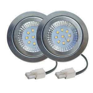 2팩 주방 연기 배기 장치 조명 1.5W 230V 68mm 범위 후드 라이트 스토브 후드 램프 연기 환기 추출기 라이트 화이트 6000K