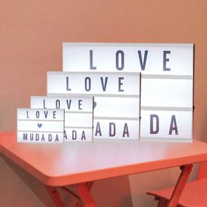 A3 A4 A5 A6 크기 LED 조합 야간 조명 상자 램프 DIY 검은 글자 카드 USB 또는 AA 건전지 시네마 라이트 박스 선물 랜턴