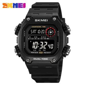 SKMEI 2126 남성용 디지털 카운트다운 스포츠 시계 LED 디스플레이 방수 스톱워치 남성용 손목 시계 알람 시계 montre homme