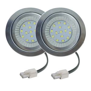 2팩 DC 12V 주방 범위 후드 라이트 연기 배기 장치 라이트 1.5W 68mm 스토브 캐비닛 연기 환기 추출기 전구 흰색 6000K