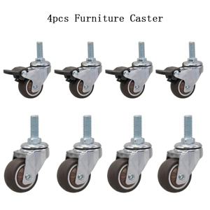 4pcs 가구 캐스터 바퀴 부드러운 고무 회전 캐스터 트롤리에 대 한 꽤 롤러 바퀴 아기 어린이 침대 침대 바퀴 가정용 액세서리