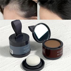 1pc 헤어 라인 파우더 블랙 브라운 루트 커버 천연 인스턴트 방수 헤어 라인 섀도우 파우더 헤어 컨실러 커버리지 4 색