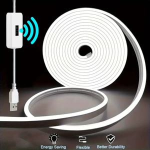 모션 센서 네온 LED 스트립 빛 디 밍이 가능한 스위치 IP68 방수 DIY 로그인 5V USB 유연한 리본 램프 룸 백라이트 장식