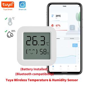 Tuya 온도 습도 센서 미니 LCD 디스플레이 Bluetooth APP 원격 제어 온도계 습도계와 호환 가능